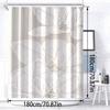 1 Modern Floral Shower Curtain - Polyester Bathroom Decor, White Flowers and Beige Background, Machine Washable, Modern Decor
