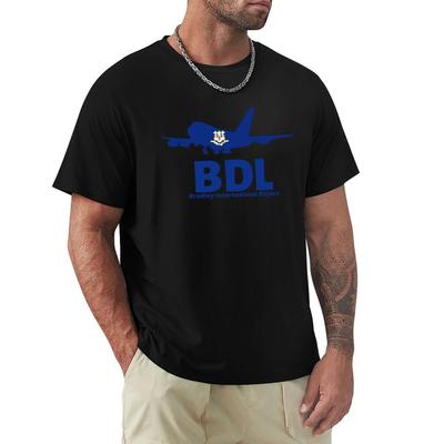 Travel Airport Airline Bradley International Airport BDL TShirt Valentines Clothes Tee Shirts for Men
