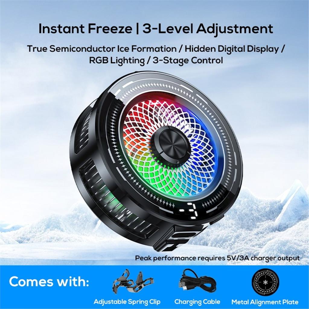 CT20 Magnetic Phone Cooler Fast Cooling Fan Adhesive Clip for Phone Android Mobile Gaming