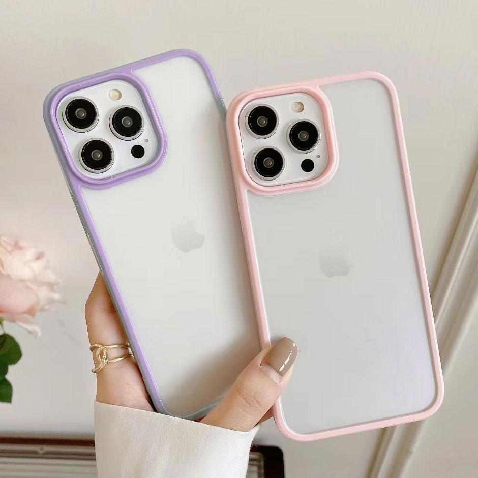 Luxury Candy Silicone Bumper Phone Case For iPhone 16 15 14 11 12 13 Pro Max XS XR 8 7 Plus Transparent Protection Back Cover