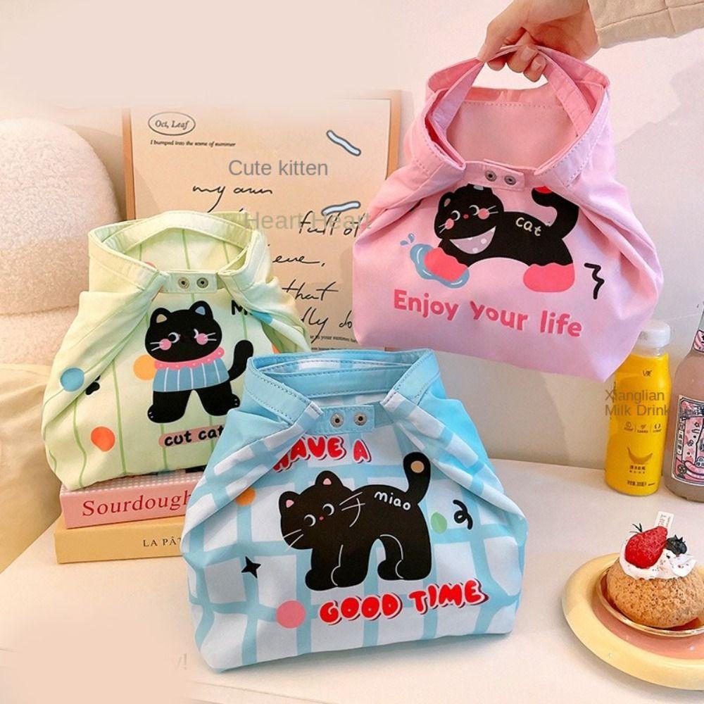 Lehká Roztomilá Termo Taška na Oběd Velká Kapacita Kosmetická Taška Přenosný Sáček na Skladování Jídla Kempování