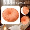 Soft Linen Round Floor Pillow Multi Functional Seat Cushion Decorative Pad for Living Room Bedroom Garden Outdoor