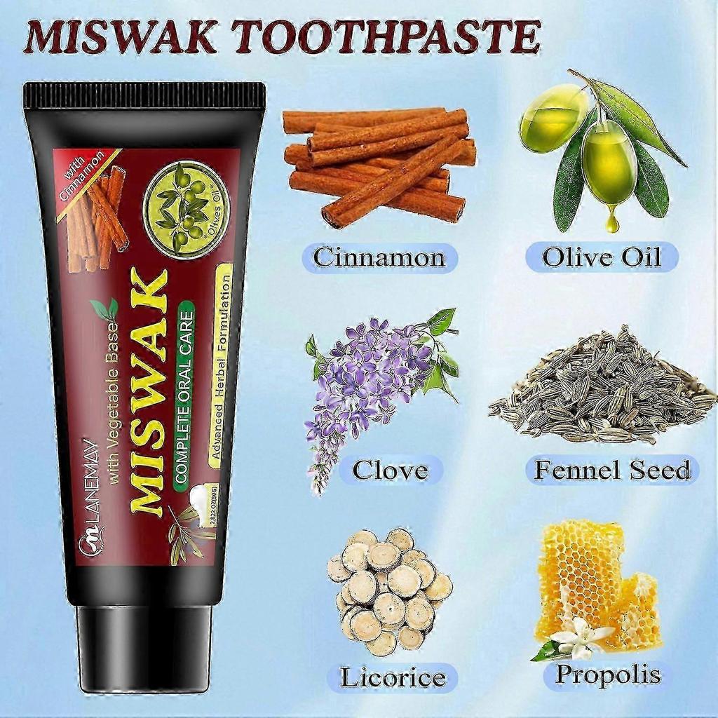 MISWAK TOOTHPASTE,VGum & Teeth Care CleansingV Helps Strong Teeth, HealthyGums Wide Smile,Complete Oral Care