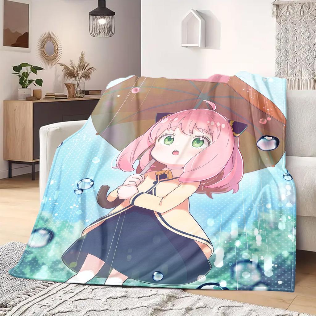 SPY×FAMILY Flannel Blanket Printed Design For Bedroom Sofa Bed Chair Travel Picnic -HE1