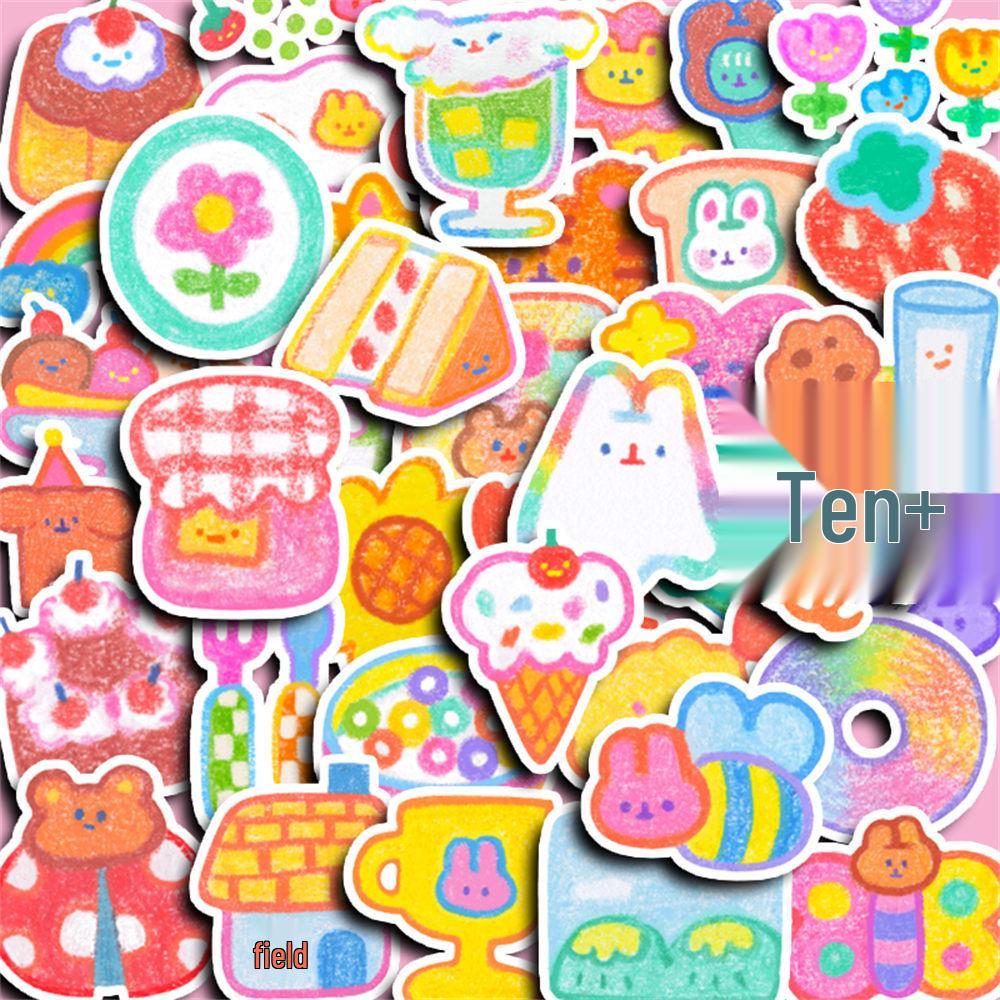 

40PCS Cute Strawberry Cat Cartoon Stickers - Waterproof DIY for Laptop & Suitcase