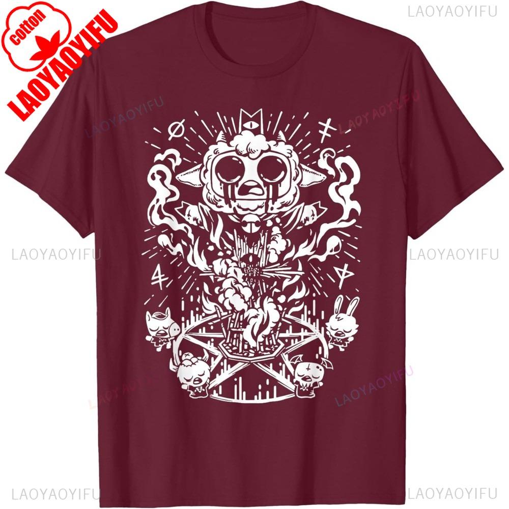 Cult The Lamb Creative Design TShirt Game Enthusiast Men Women Universal Fashion Casual Crewneck Shirt Summer Daily Cotton Tee