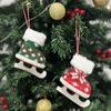 Hanging Christmas Tree Pendant Knitted Christmas Decoration Cute Christmas Skate Pendant  New Year