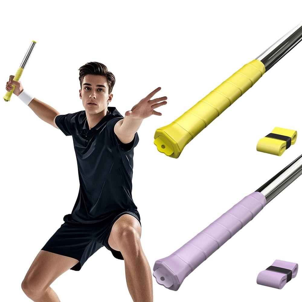 Sound Feedback Wrist Force Trainer Yellow Purple Badminton Racket Power Trainer  for Training