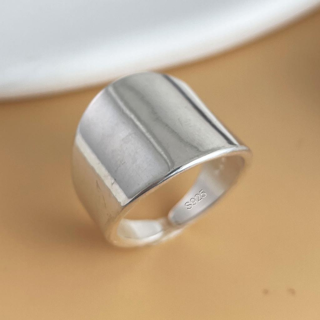 925 Sterling Silver Rings for Women Couple Minimalist Handmade Simple Interware Ring Fine Jewelry Gift Prevent Allergy