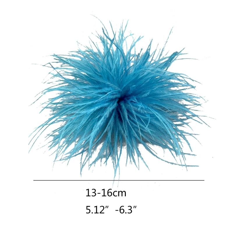 Feather Brooch Scarf Clip Brooches Lapel Pins Dress Accessories Ostrich Feather Material Corsage Pin Feather Lapel Pins