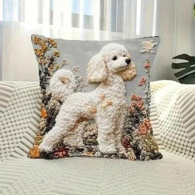 New Super Soft Pillowcase Simulated Embroidery Cute Animals Cushion Cover 45x45 2D Pattern Sofa Pillow Cover Home Decor