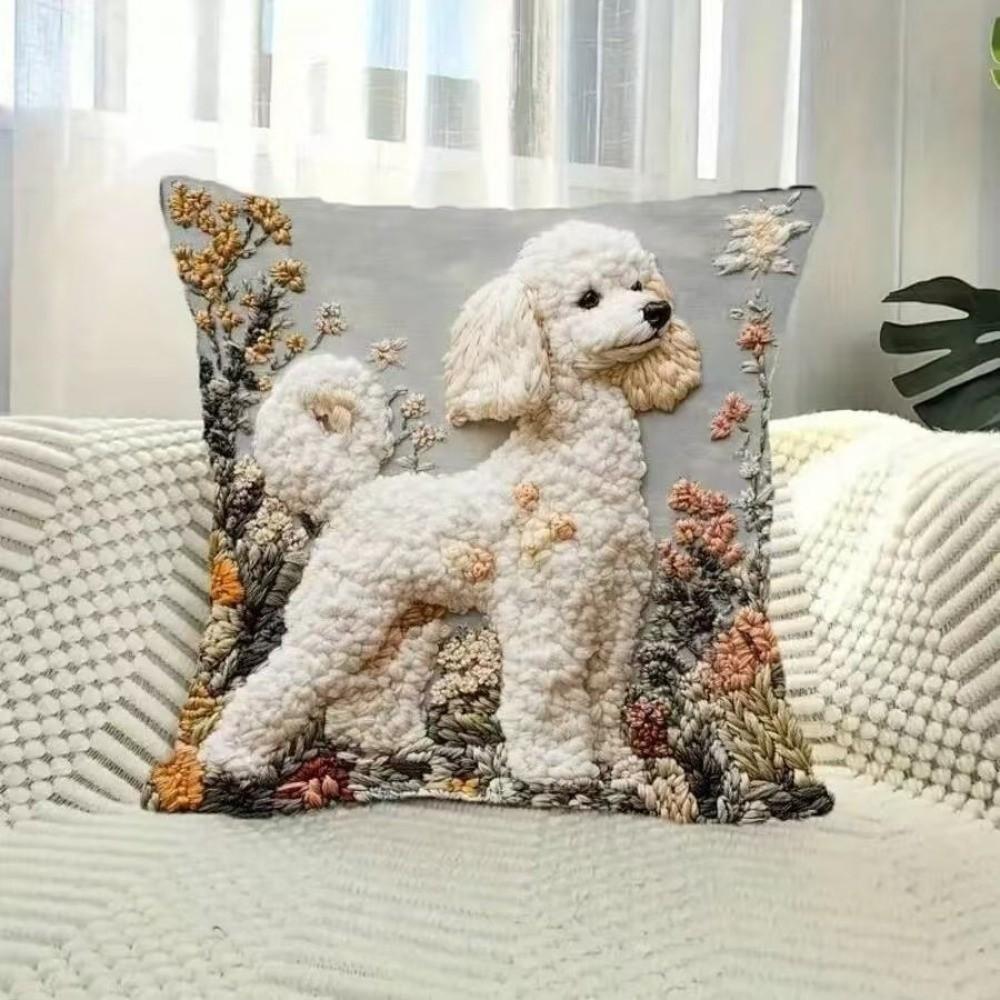 New High Quality Super Soft Pillowcase Simulated Embroidery 2D Pattern Pillow Case Cute Animals 45x45 Cushion Cover Home Decor
