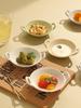 Double-Eared Ceramic Dipping Dish for Sauces and Snacks