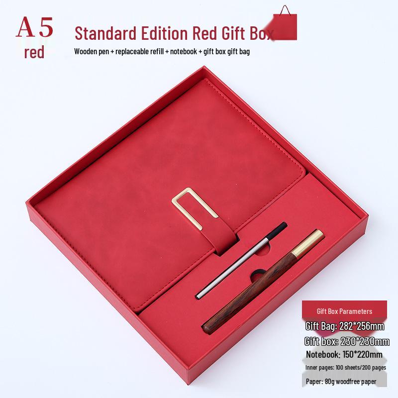 Custom Logo A5 Business Diary Gift Set: Employee Souvenir Notebook in Gift Box