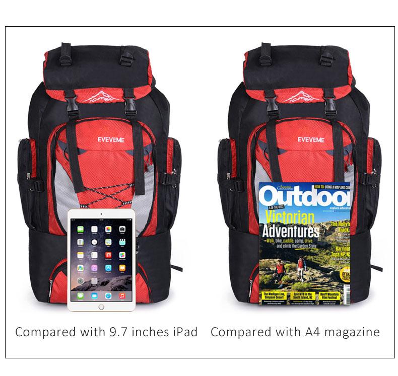 Große 80L Wasserdichte Nylon Klettern Tasche Camping Outdoor Sport Taschen Bergsteigen Rucksäcke Jagd Wandern Reise Rucksack