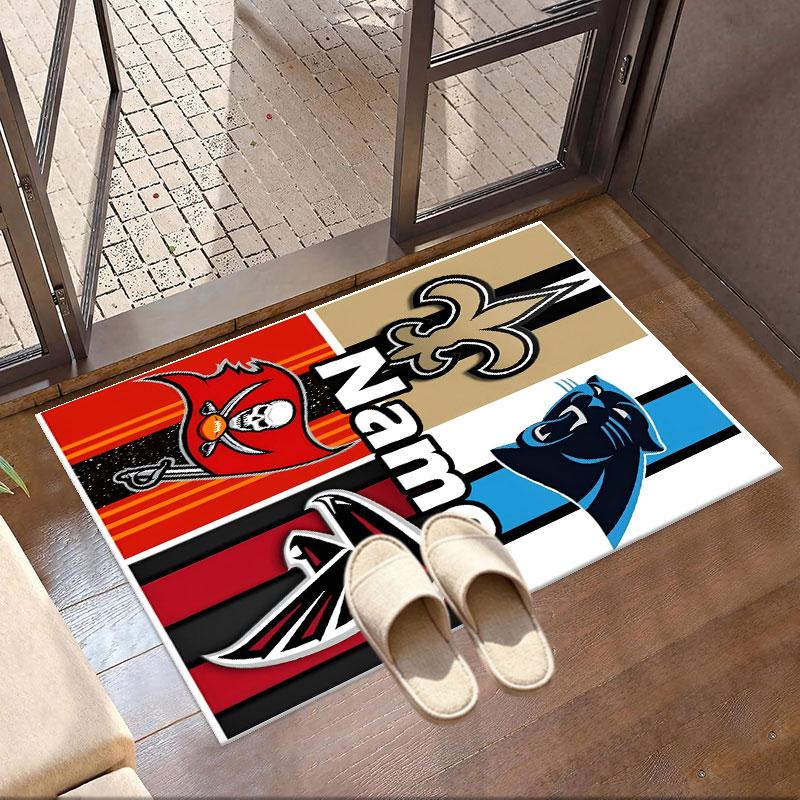 Custom Name Personalized NFL Print Carpet, Versatile Home Decor Rug, for Playroom, Apartment, Balcony, Entryway, Hallway Gift