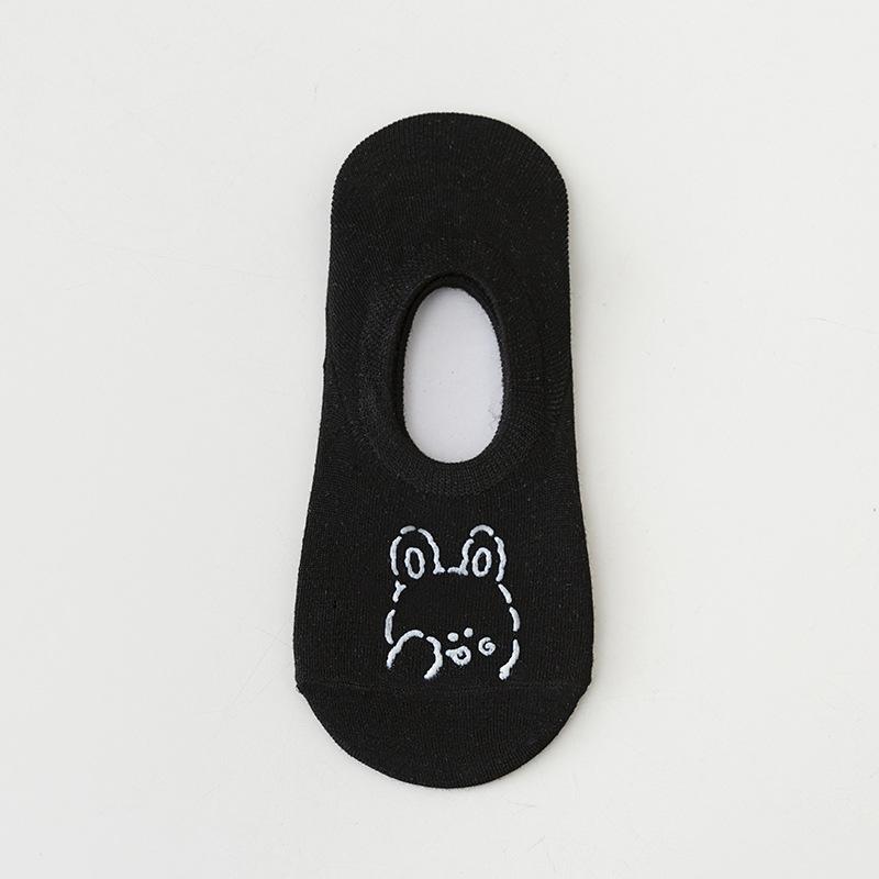 Women's Summer Thin Shallow Mouth Breathable Silicone Non Slip Non Slip Heel Invisible Boat Socks