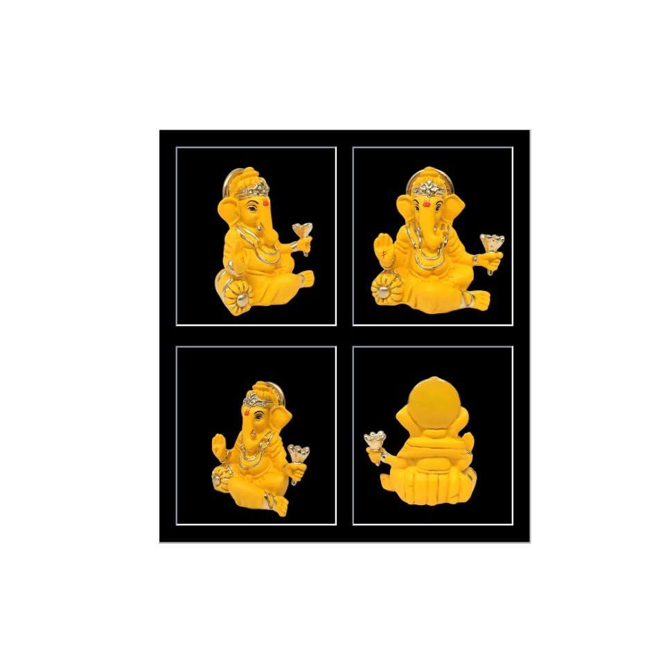 Ganesha Mango Terracotta Finish | for Car Dashboard | Gifting | Office Desk | Home Decor