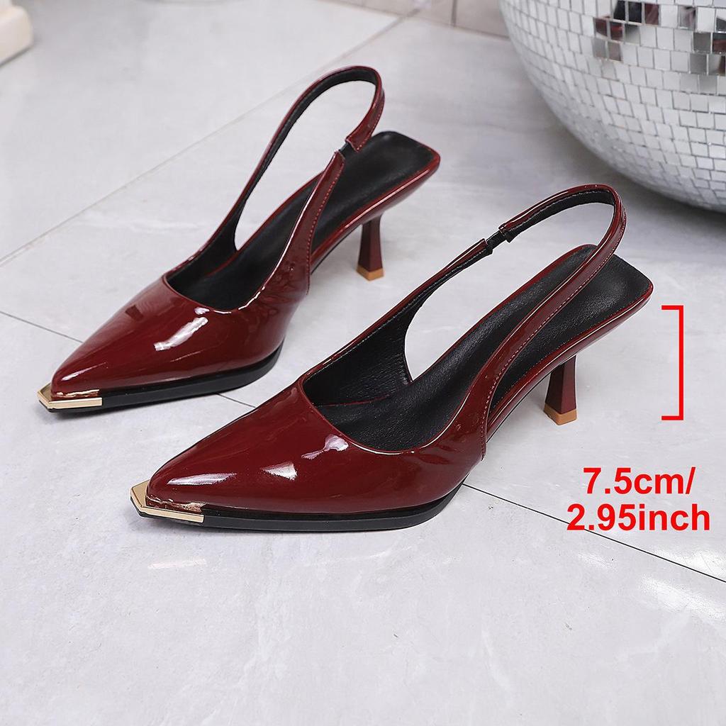 2026 Spring/Summer Women's Versatile Solid Color Pointed Toe Stiletto Heels