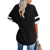 Womens' Fashionable And Casual -color Basic V-neck Short-sleeved Top