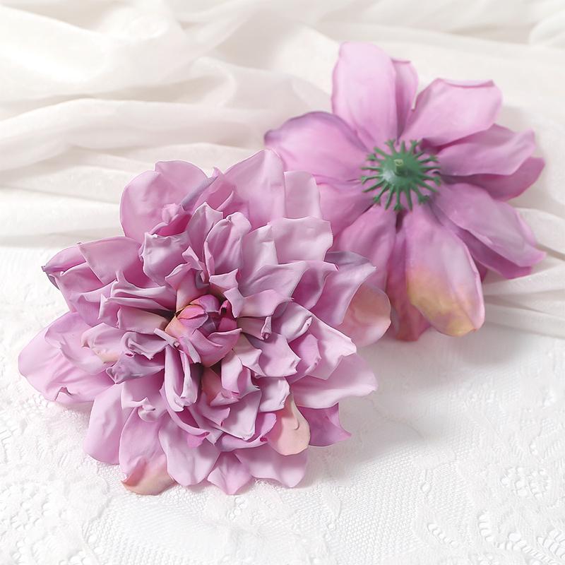 3/5Pcs 12cm Silk Artificial Dahlia Flowers Party Home Room Decor Mariage Wedding Decoration Fake Flower DIY Bride Gift Accessory