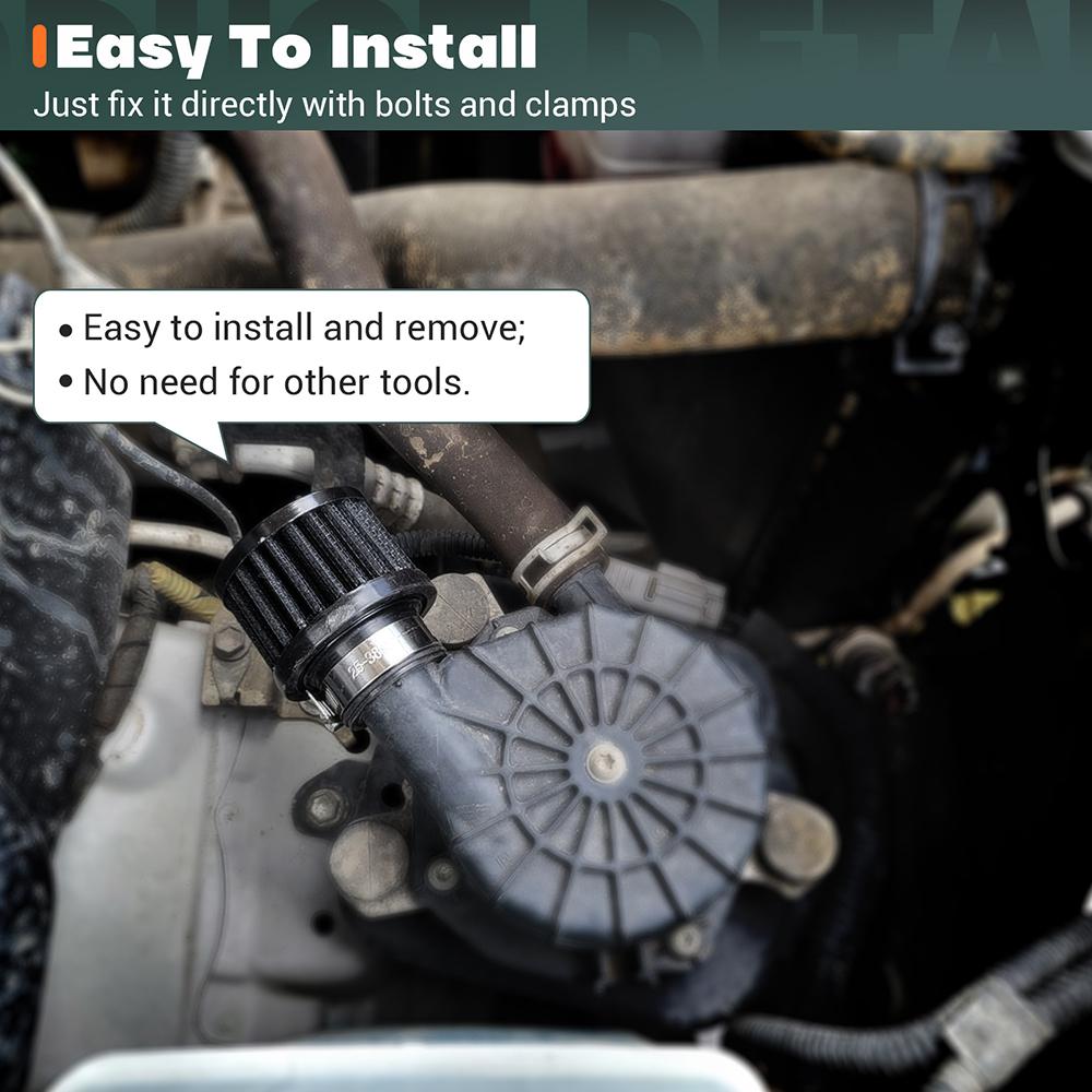 Universal Car Air Filter 12mm 25mm for Motorcycle Cold Air Intake High Flow Crankcase Vent Cover Mini Breather Filters