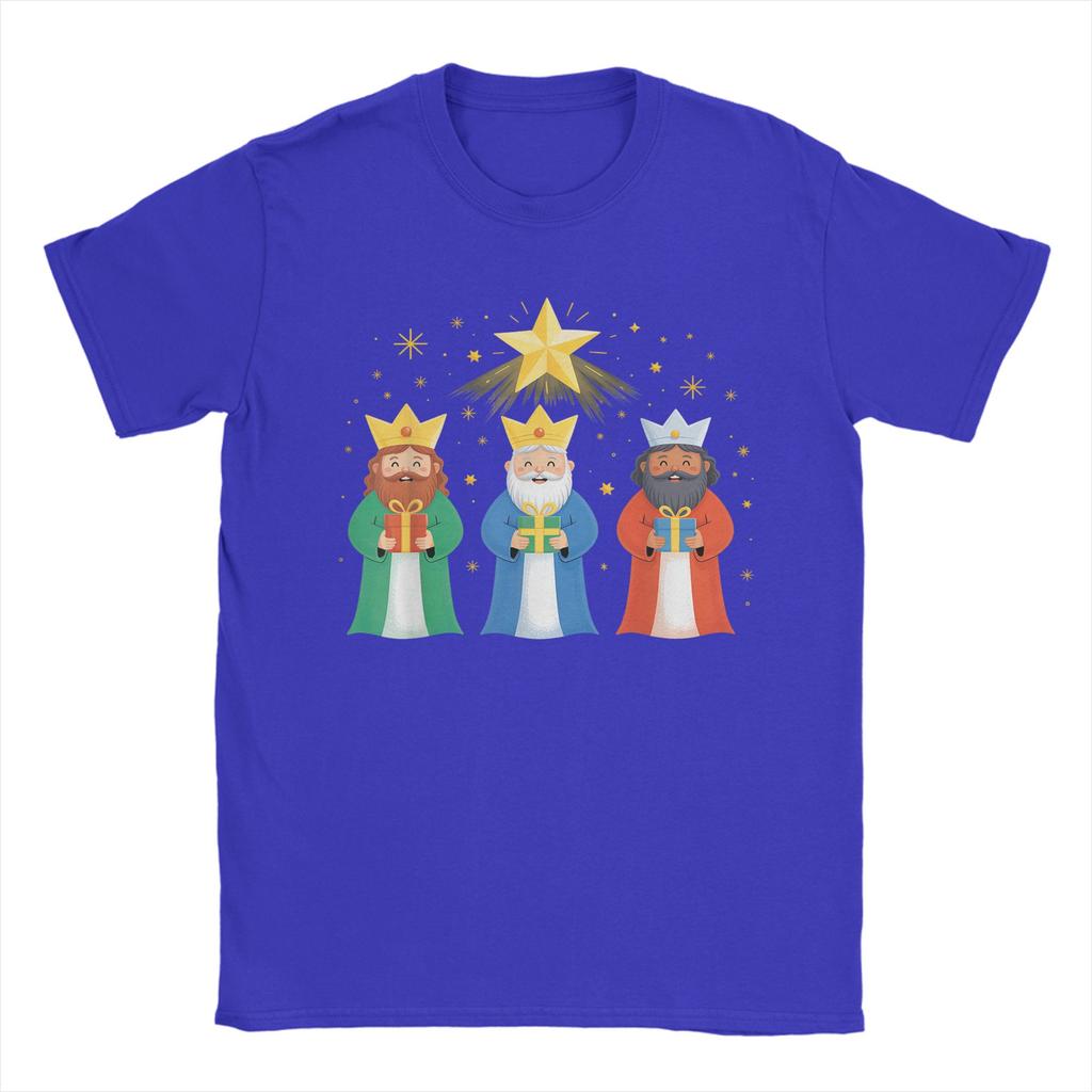 Vintage Three Kings Day Epiphany Celebration 2026 T-Shirts Men Cotton T Shirts Tres Reyes Magos Short Sleeve Tee Present merch