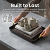 ABS Plastic Serving Tray with Handles Spill-Proof Rectangular Reusable Decorative Food Plate Buffet Dinner Dishes Kitchenware