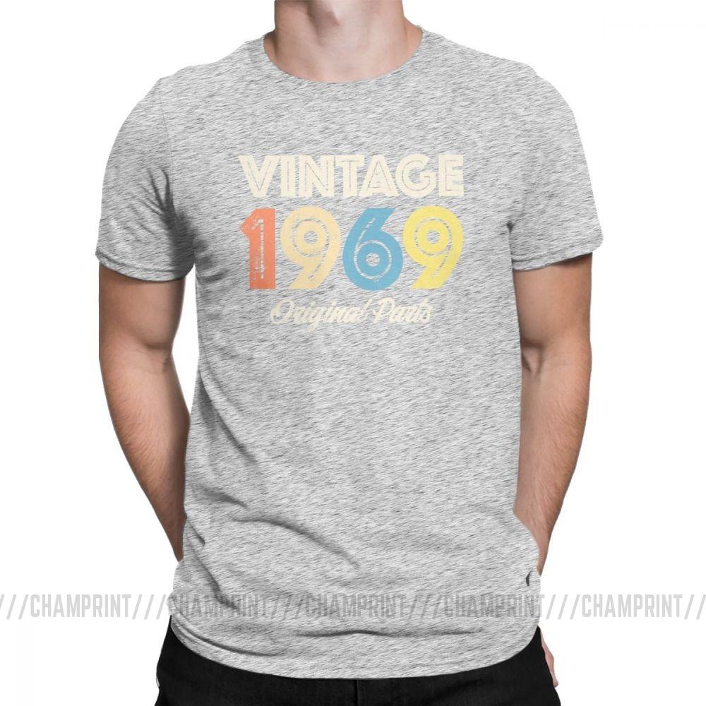 Vintage Retro 1969 Birthday Original Parts 50 Years Old 50Th Birthday Gift T Shirt For Male