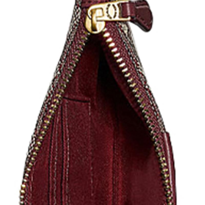 Coach Wristlet Monogram Canvas With Leather Handheld Clutch Mahjong Bag Small Women clutch Burgundy 5476-B4RH5