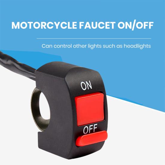 Motorcycle Headlight Handlebar Toggle Switch Screw Mount Light On-Off Main Vice Control Switch Motorbike Dirt Bike ATV UTV Scooter Accessories