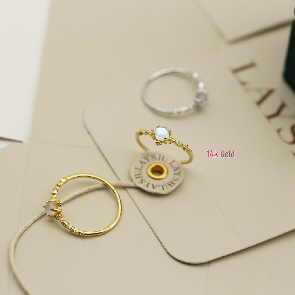S925 Sterling Silver Moonstone Women's Ring - Light Luxury Niche Design