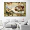 Creation of Adam Michelangelo Posters Classical Canvas Paintings and Prints Nordic Modern Home Wall Decoration Art Frameless