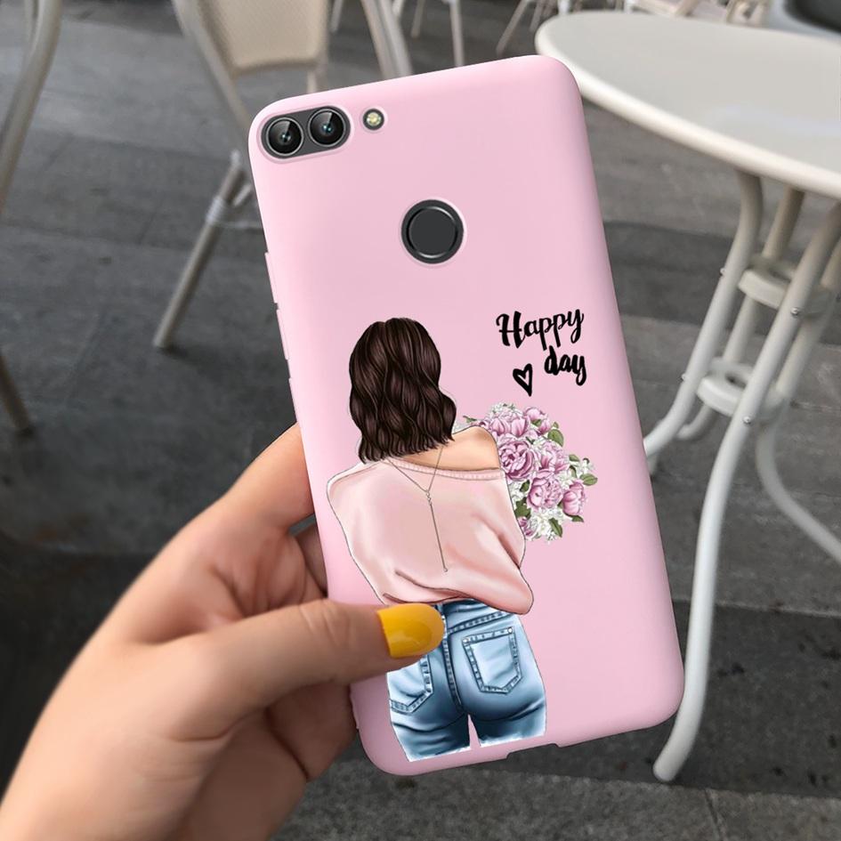 For Huawei P Smart Case For Huawei P Smart 2018 Daisy Flower Phone Case FIG-LX1 Soft Tpu Silicone Back Cover On PSmart 5.65" Bag