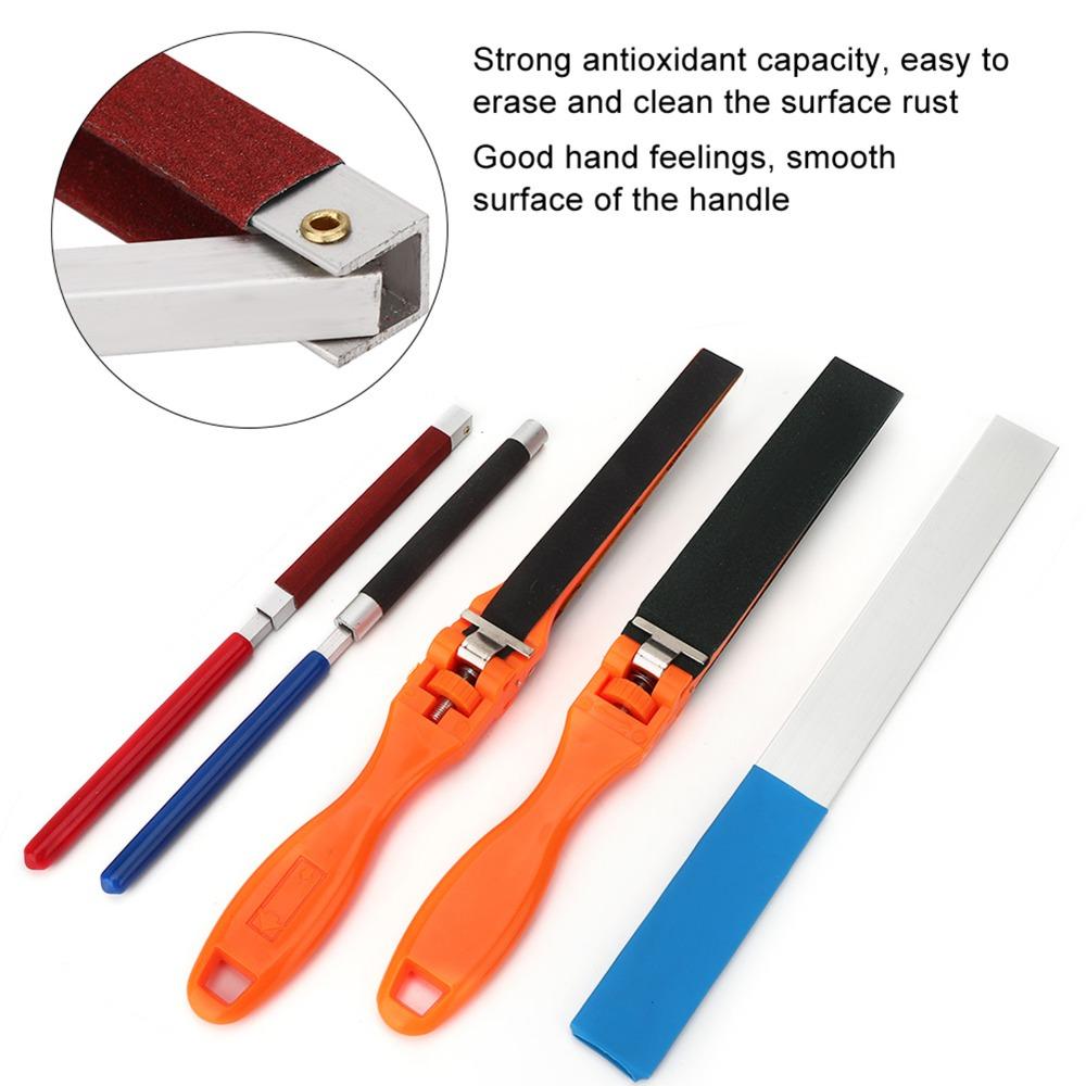 5pcs Round Square Manual Sandpaper Stick Flat Design Sanding Paper Roll Bar  Polishing Tasks