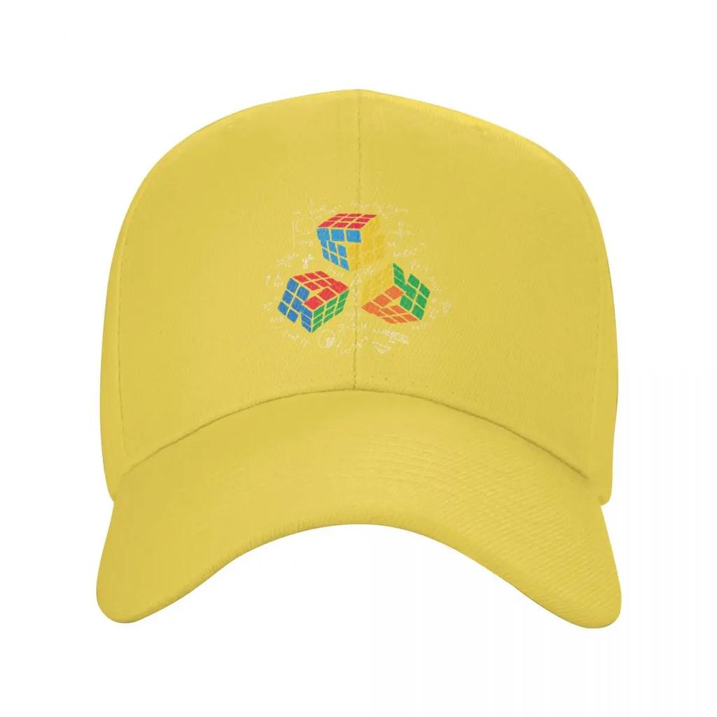 Custom Classic Math Rubiks Cube Baseball Cap Women Unisex Adjustable Unisex Geek Teacher Gift Dad Hat Summer Sun Hat