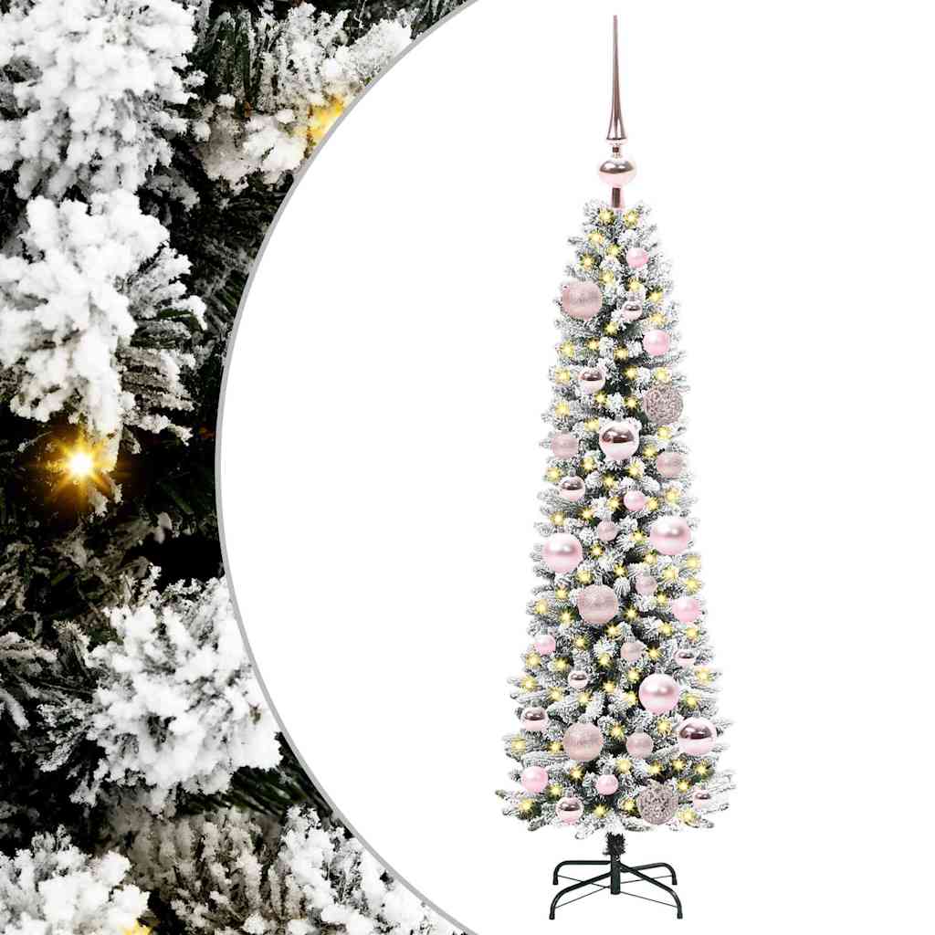 Artificial Christmas Tree with 150 LEDs and Stand White 120 cm
