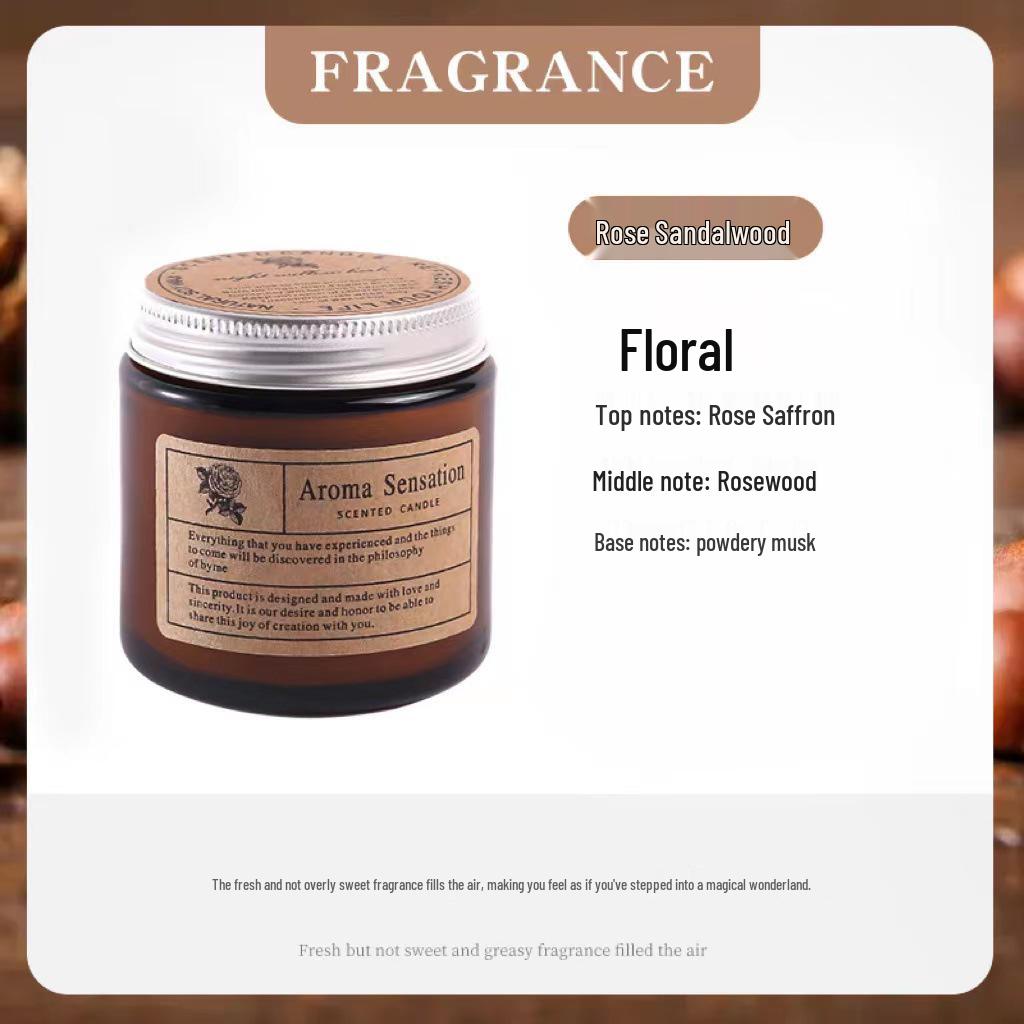 Aromatherapy Plant Essential Oil Candles in Glass Cups - Home Fragrance and Souvenir