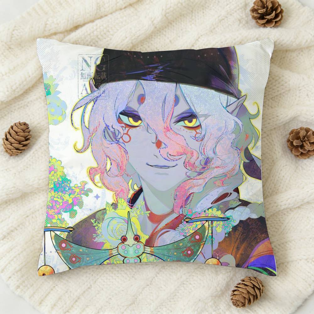 Anime MMononoke Doublesided Printed Square Decorative Cushion Cover for Sofa Living Room Home Decor