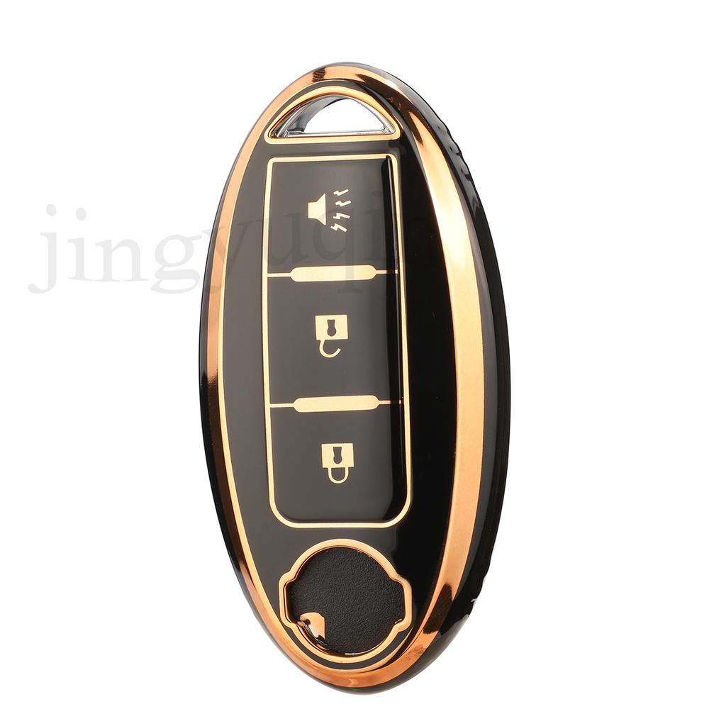 Jingyuqin Soft TPU Car Key Case Fob For Nissan Qashqai Juke J10 J11 X-Trail T32 T31 Kicks Tiida Pathfinder Note For Infiniti