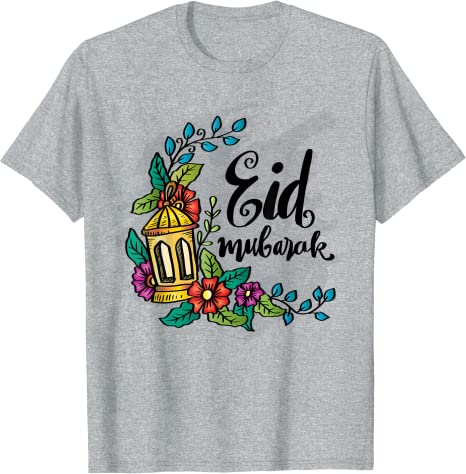 Eid Fitr Muslim Clothing Kids Eid Mubarak TShirt Happy EidMubarak Eid Al Adha Tee Short Sleeve Blouses Family Matching Tops