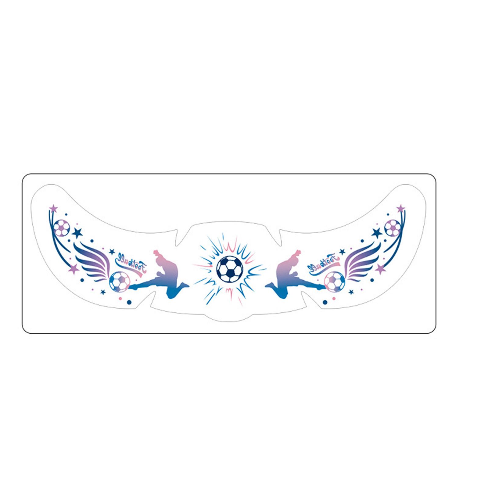Soccer Face Tattoos - Temporary Skin Stickers for Sports Fans - Football Day Party Favors One Size