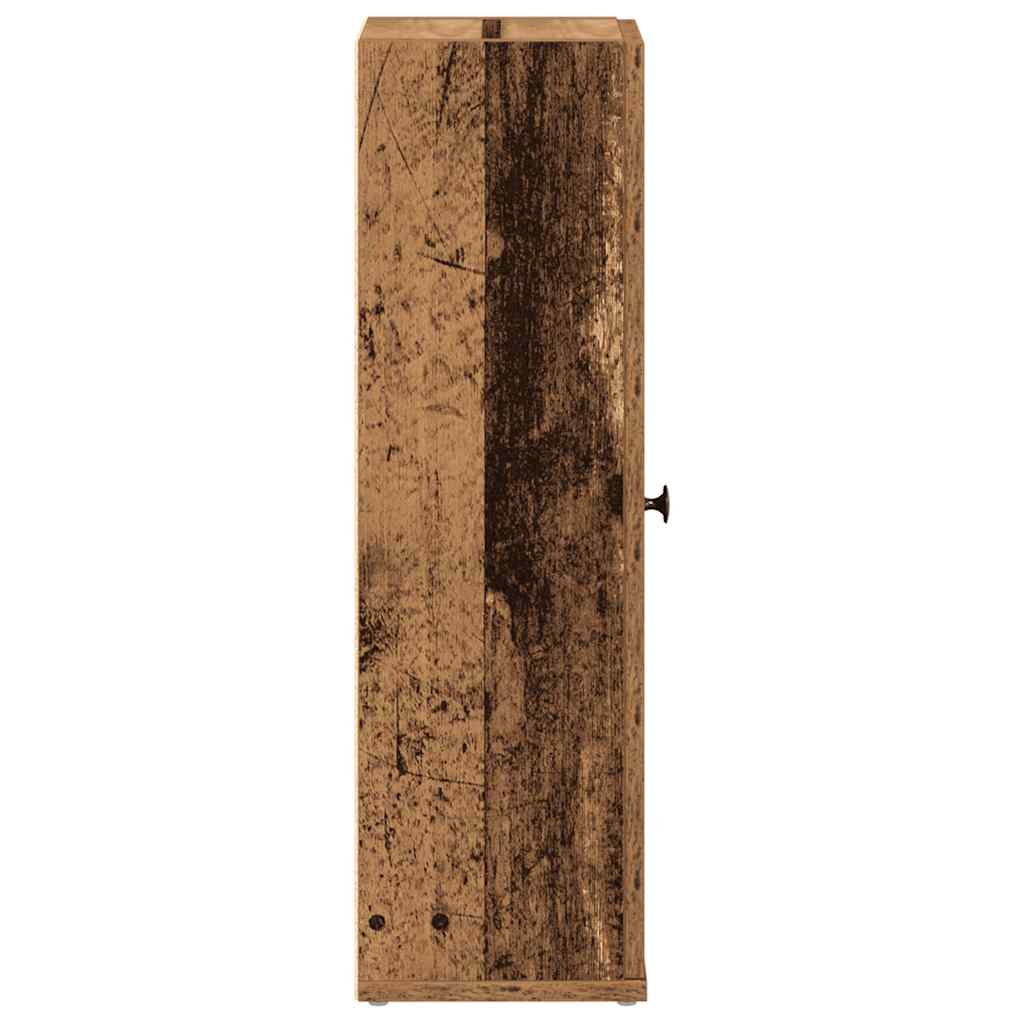 Bathroom Cabinet with Toilet Paper Holder Rustic Wood Look 20.5 X 22 X 72 Cm