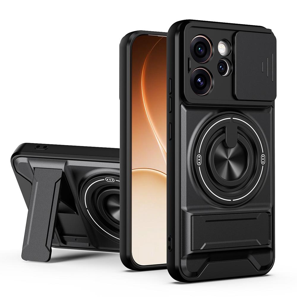 KEYSION Magnetic Phone Case for OPPO Reno15 Pro Max 5G 15 F 5G Slide Camera Protection Upright Kickstand Ring Shockproof Cover