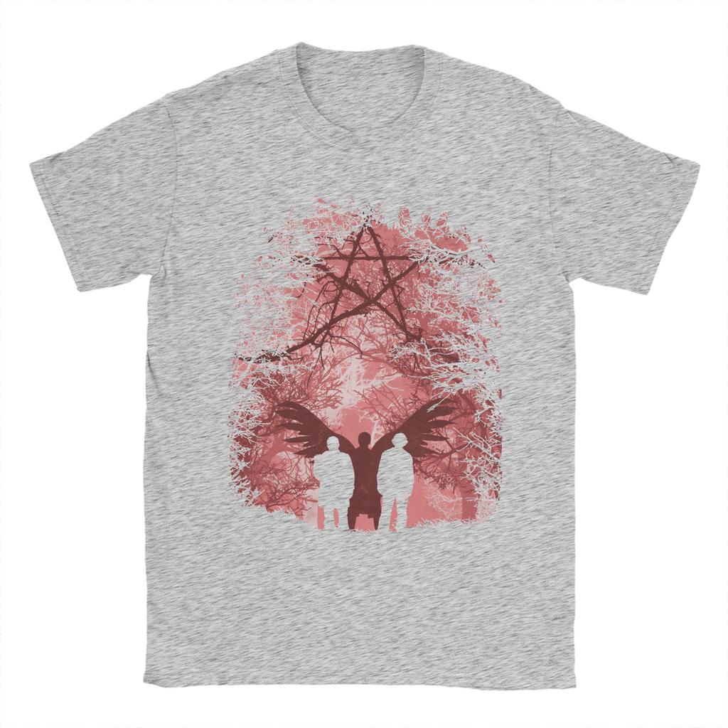 Famous Hunters T-Shirts Supernatural Sam And Dean Hip Hop Funny 100% Cotton Tee Shirt Short Sleeve T Shirts Plus Size Tops