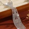 Rhinestone Necktie Adjustable Men Women Wedding Halloween Costumes Cosplay Prom Party Sparkling Rhinestone Tie Fashion Accessories
