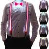 In The Dark Light Up Tie Suspenders Set LED Suspenders Clips Hanging Pants Clip Luminous Bow Tie