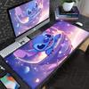 New Anime Mousepad Stitch And Angel Cute Office Deskmat 90x40cm Large Cartoon Gamer Cabinet Carpet Non-slip Keyboard Accessories