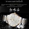 Luksusowy męski zegarek kwarcowy Sportowe męskie zegarki Wodoodporny Świecący Data Tydzień Męski zegarek ze stali nierdzewnej Męskie zegary