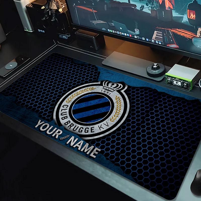 Club Brugge KV Custom Name Large Size Mouse Pad Large Gaming Table Cushion Non-slip Laptop Tablet Big Mousepad XXL Mat Mini PC Playmat With Lock Edge